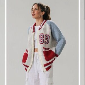 Varsity Knit Jacket Cardigan